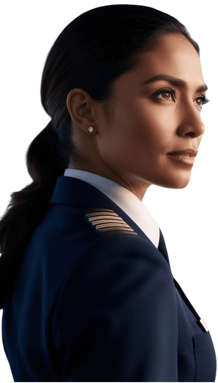 Piloto de avião sorrindo